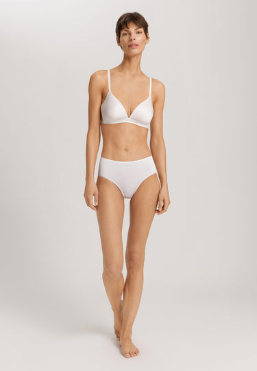 Satin Deluxe Satin Jersey Hi-Cut Briefs | Off White 71126-102